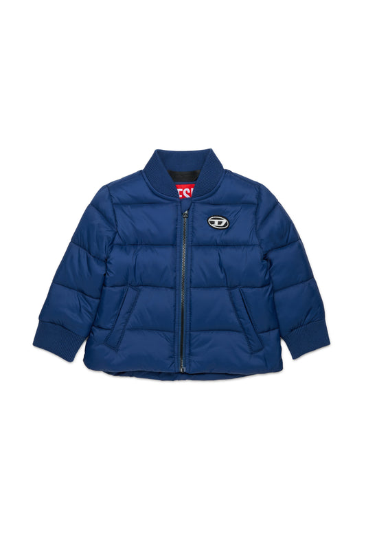 Padded jacket with patch Oval D