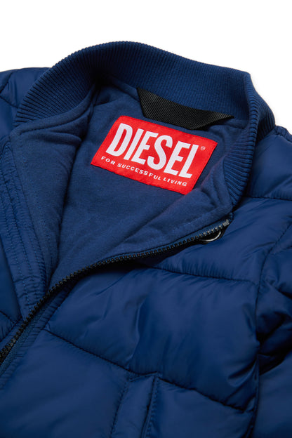 Padded jacket with patch Oval D