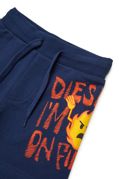 Baby set with fire print graphic Diesel