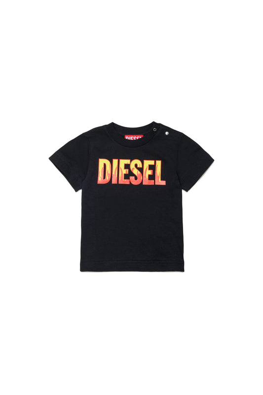 T-shirt with flame logo Diesel