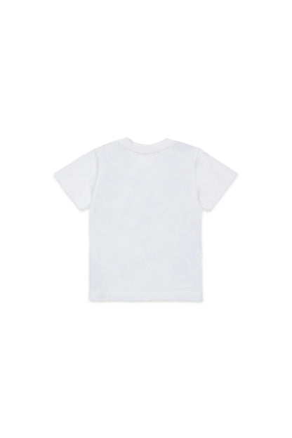 T-shirt with denim vest-effect print Diesel