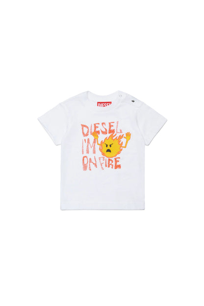 Baby set with fire print graphic Diesel