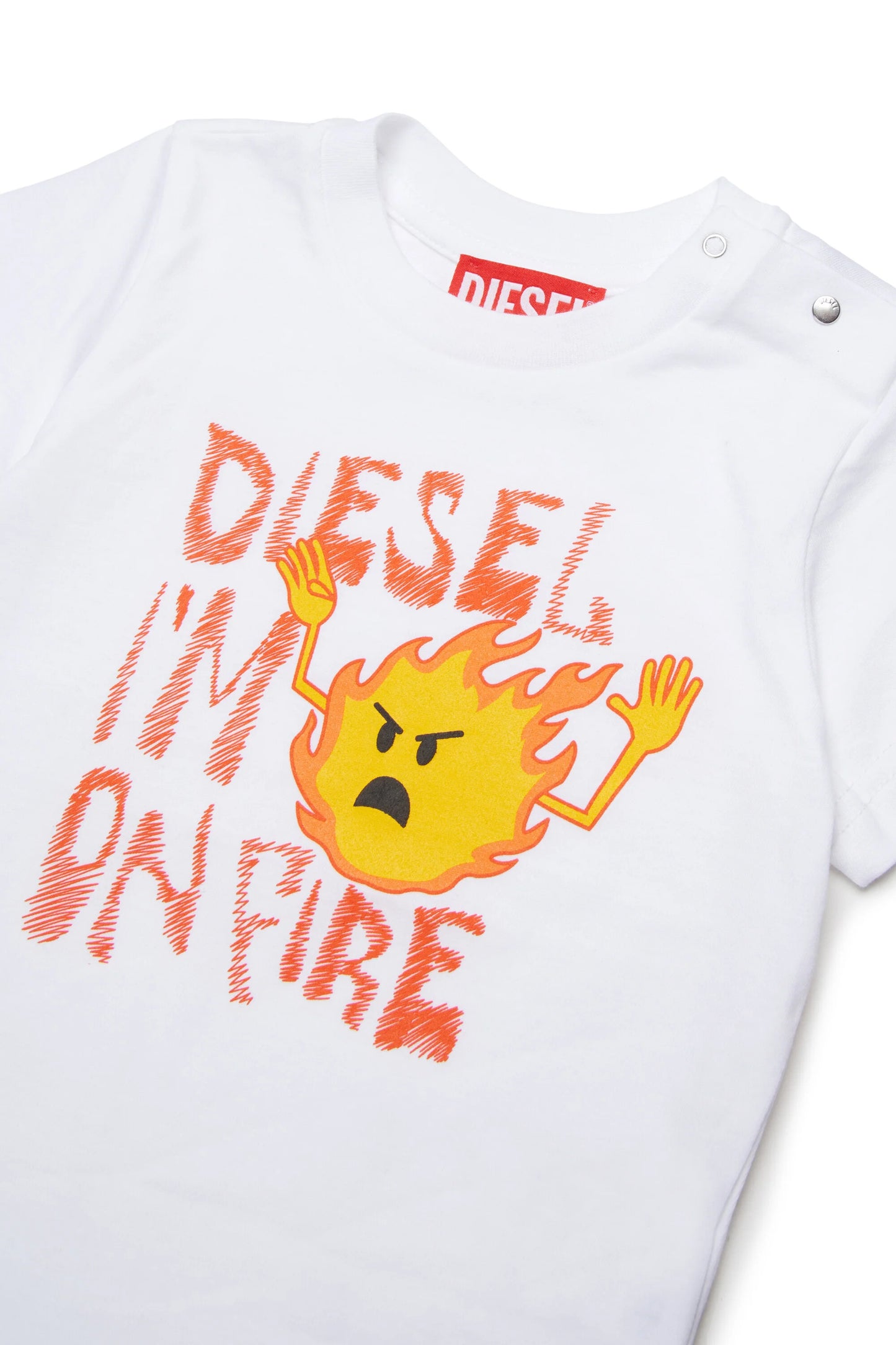 Baby set with fire print graphic Diesel