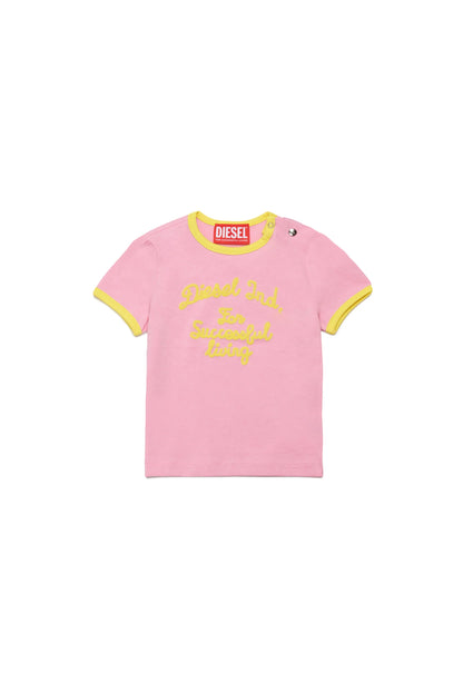 Logo T-shirt with embroidered script Diesel