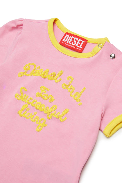 Logo T-shirt with embroidered script Diesel
