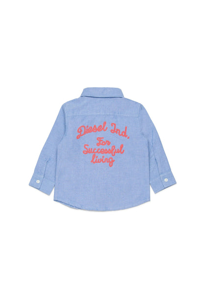 Button-down shirt with logo stamp Diesel