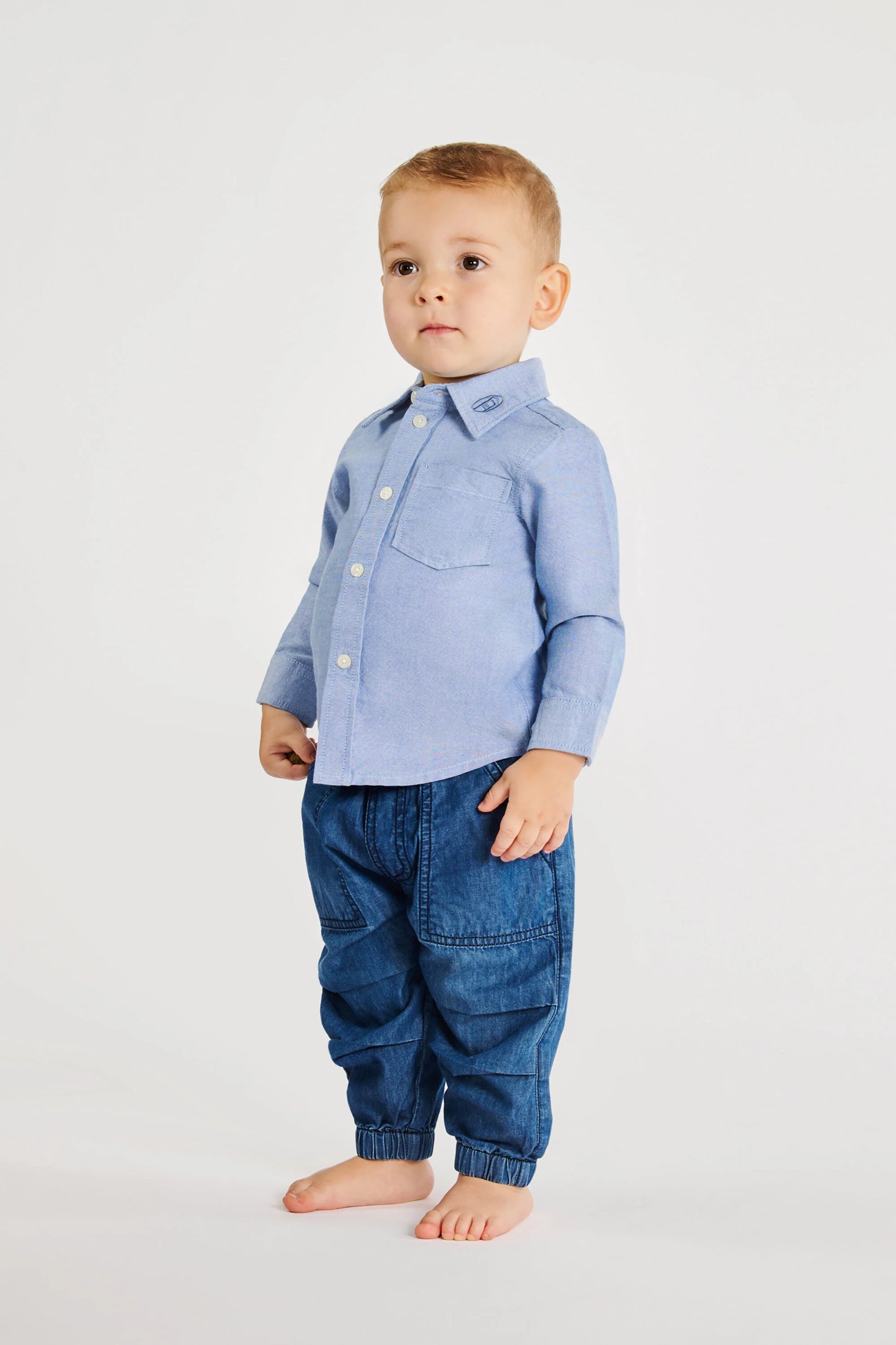 Button-down shirt with logo stamp Diesel