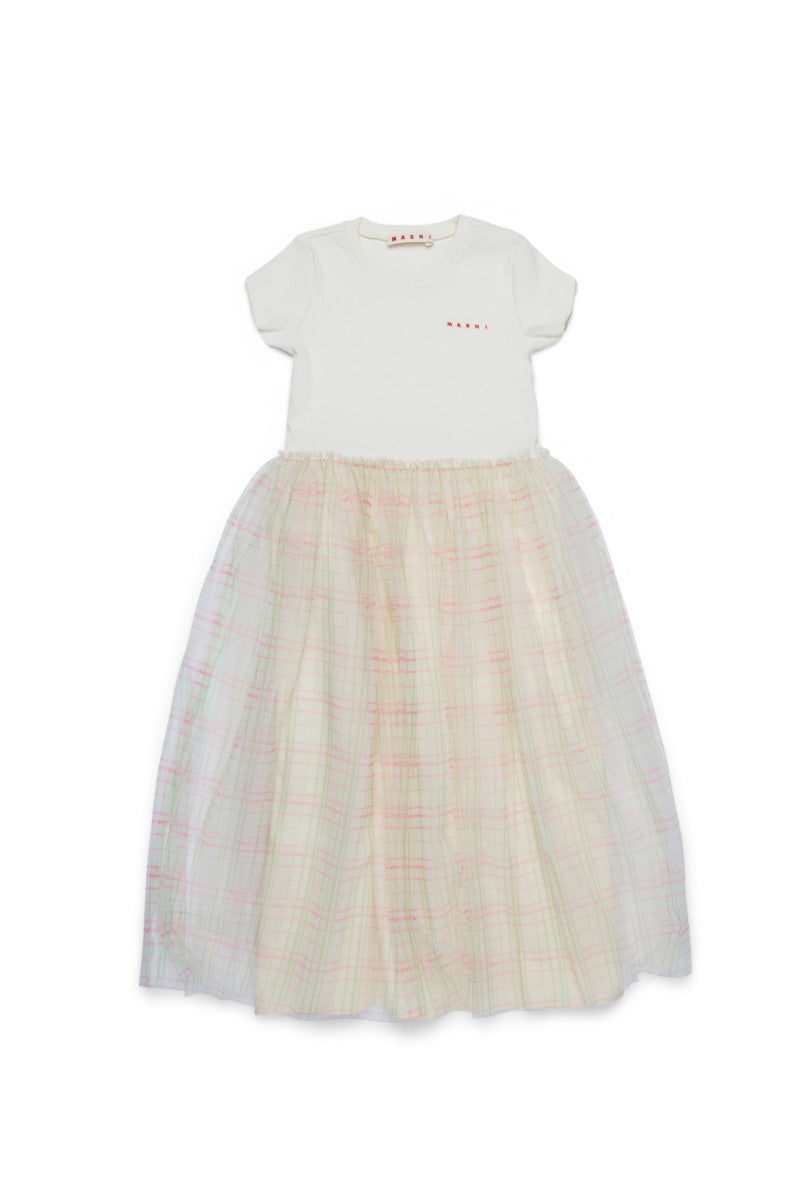 Plaid Tulle Dress Marni