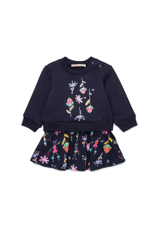 Jersey dress with nutcracker graphic