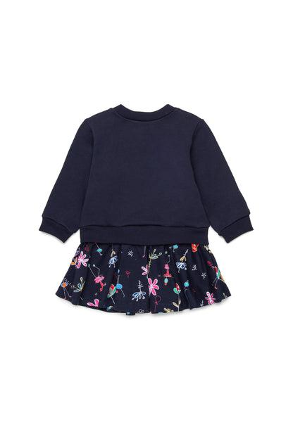 Jersey dress with nutcracker graphic