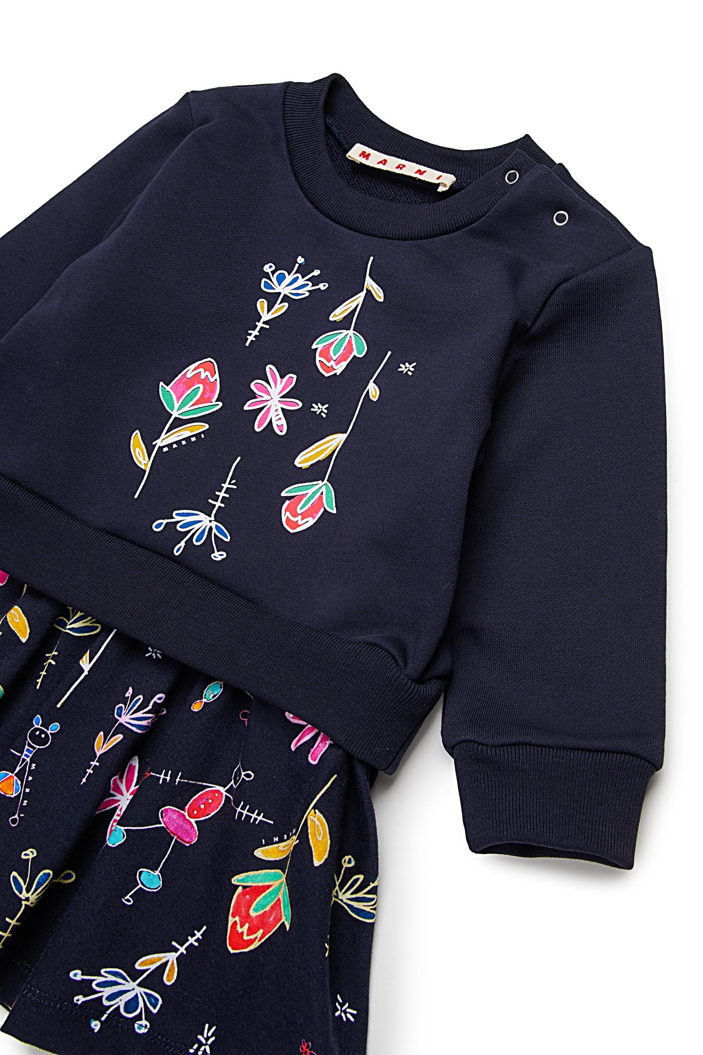 Jersey dress with nutcracker graphic