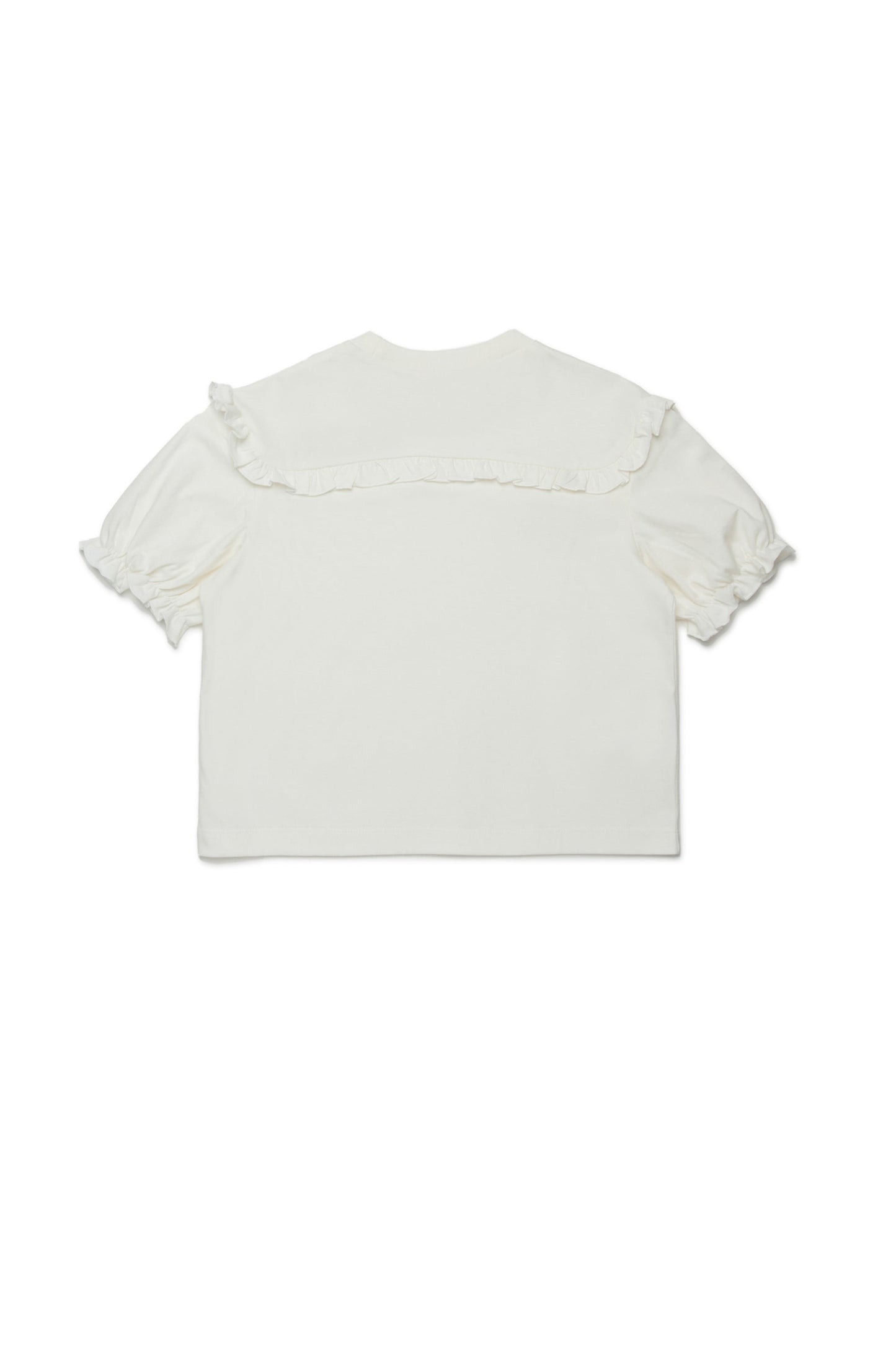 Jersey t-shirt with ruffle detail