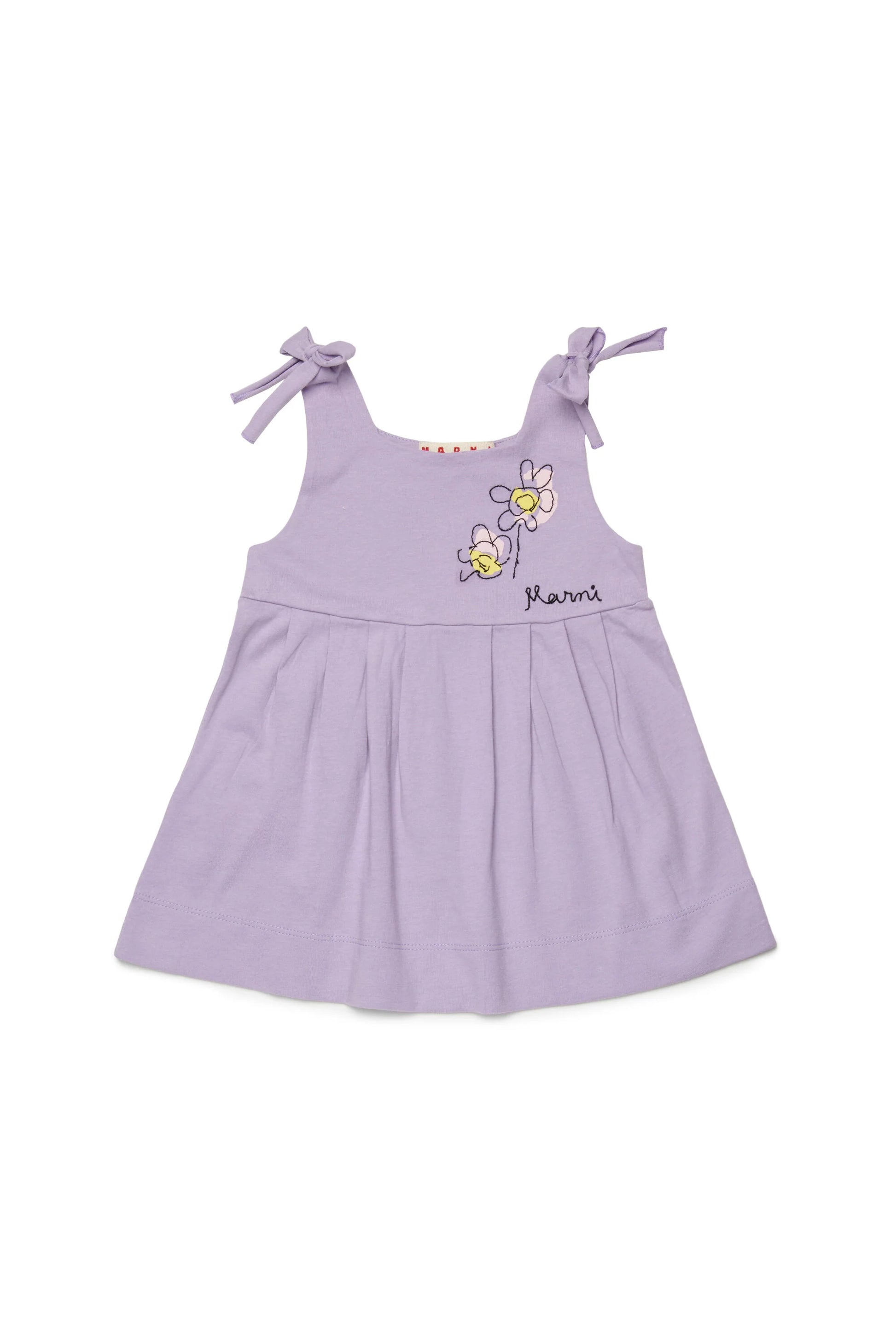 Dress with embroidered flowers and bows Marni