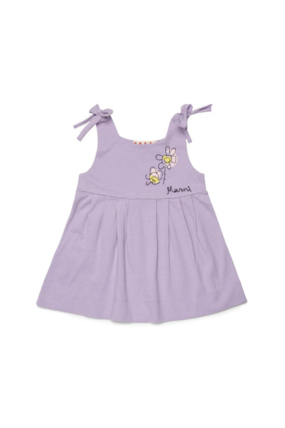 Dress with embroidered flowers and bows Marni