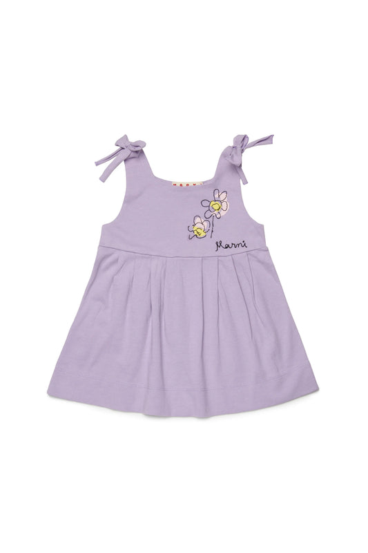 Dress with embroidered flowers and bows Marni