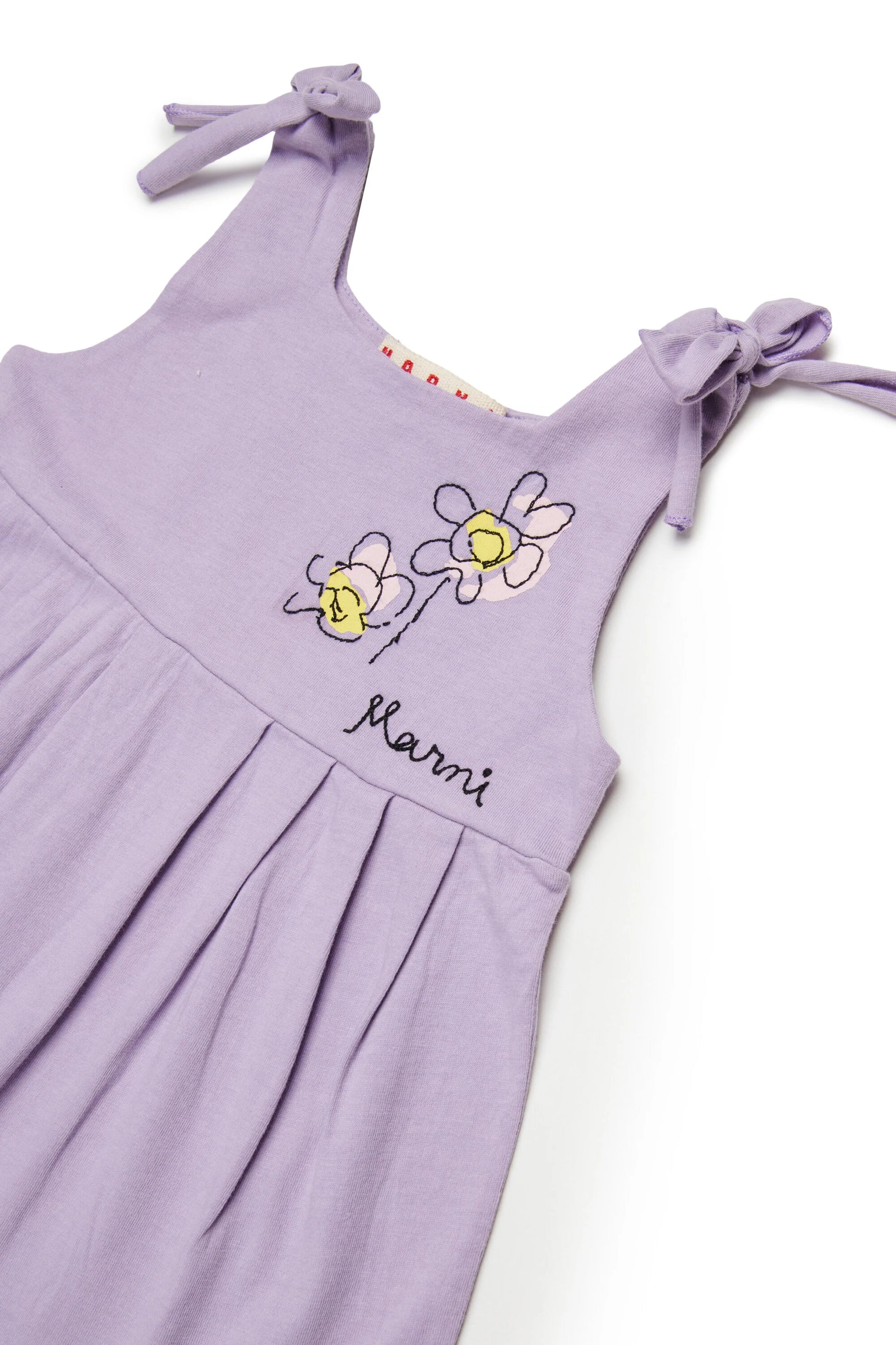 Dress with embroidered flowers and bows Marni