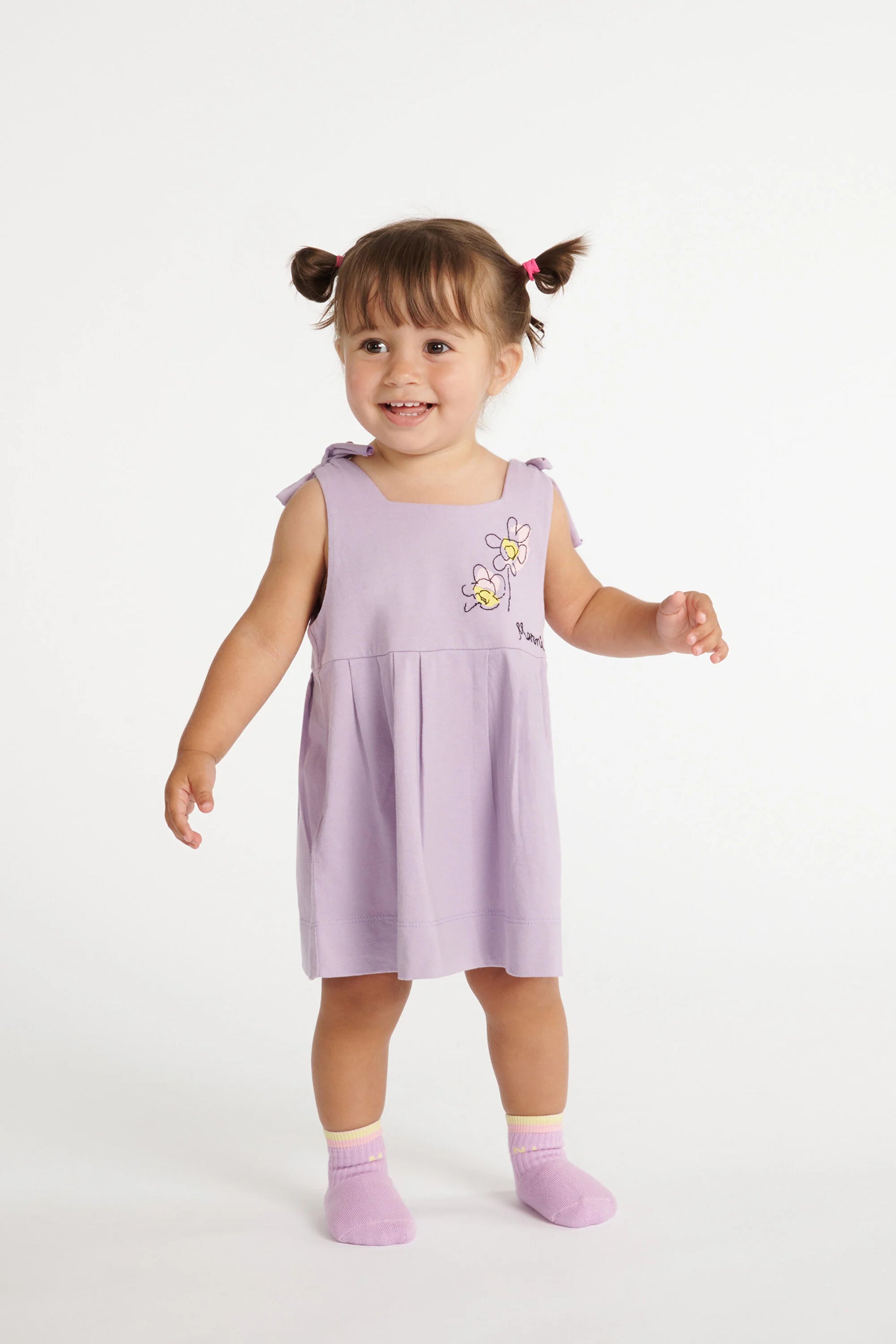 Dress with embroidered flowers and bows Marni