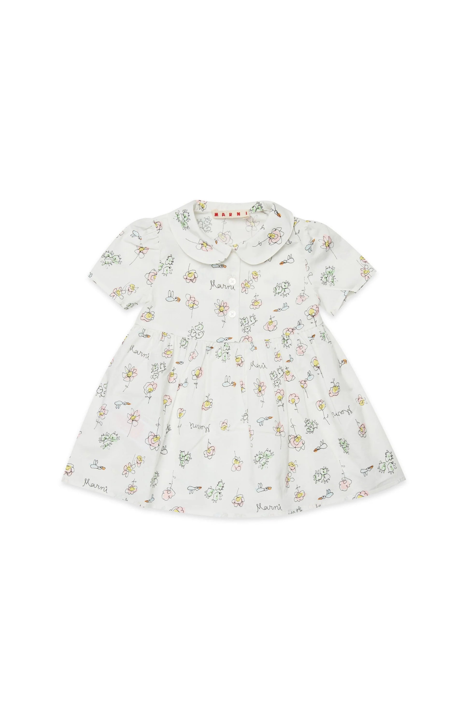 Collard floral print dress Marni