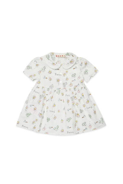 Collard floral print dress Marni