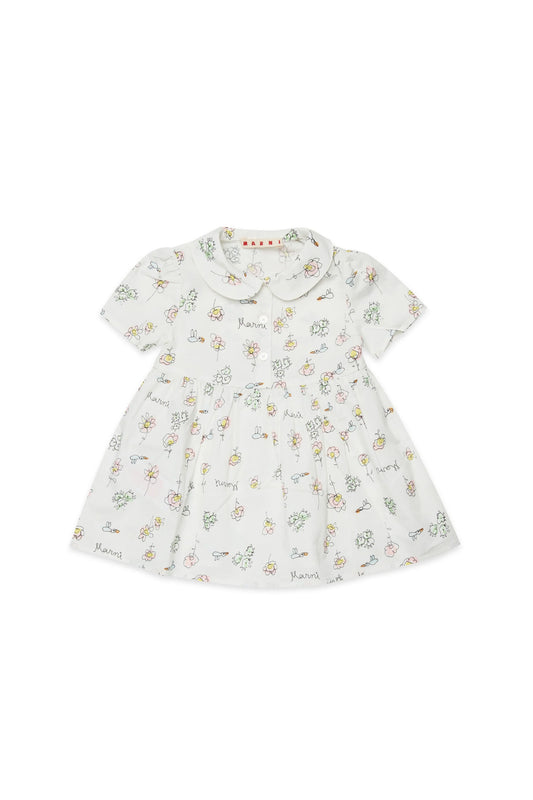 Collard floral print dress Marni