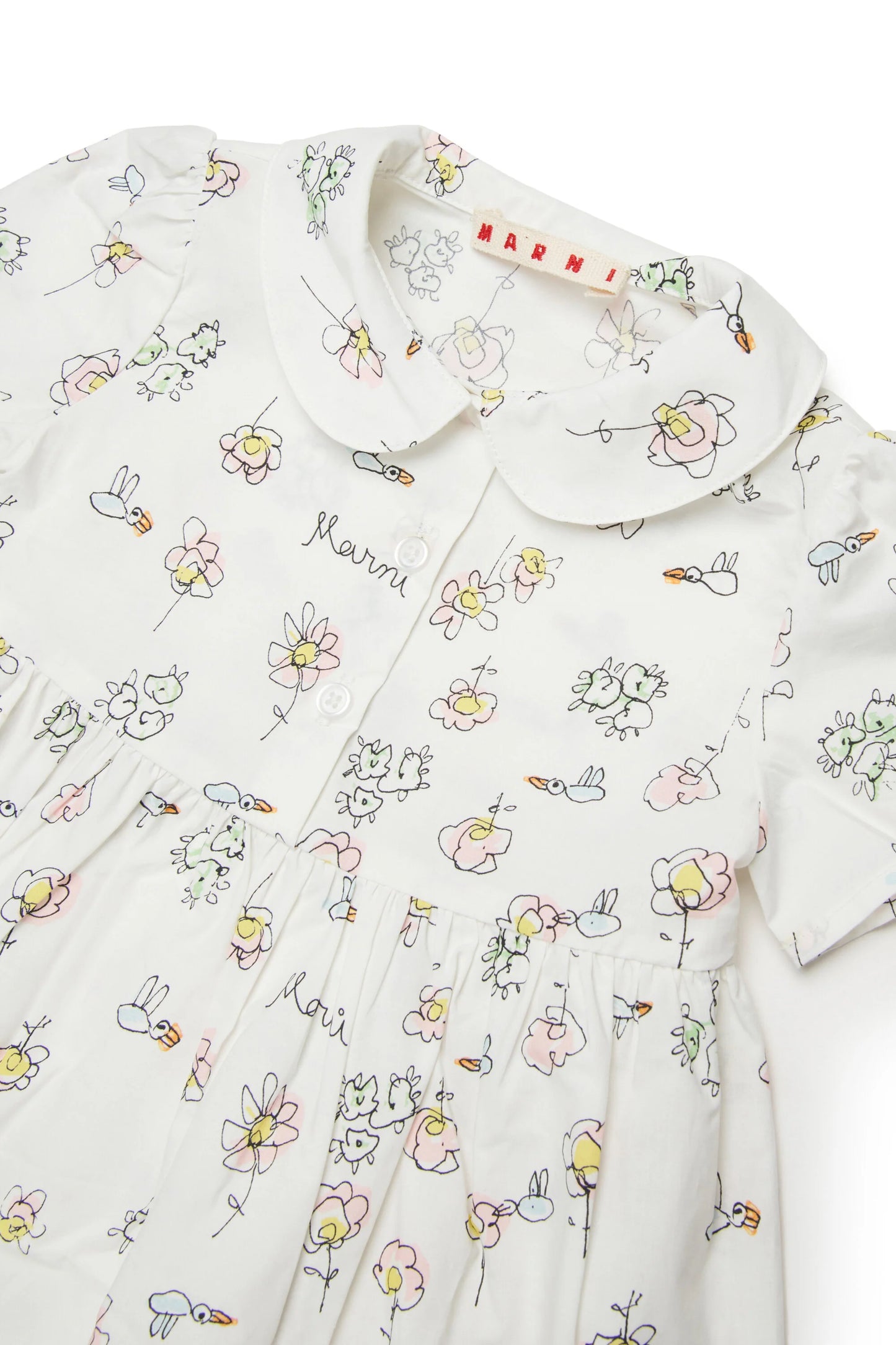 Collard floral print dress Marni