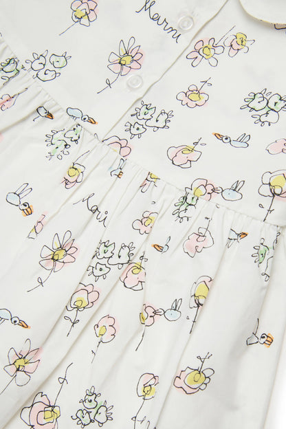 Collard floral print dress Marni