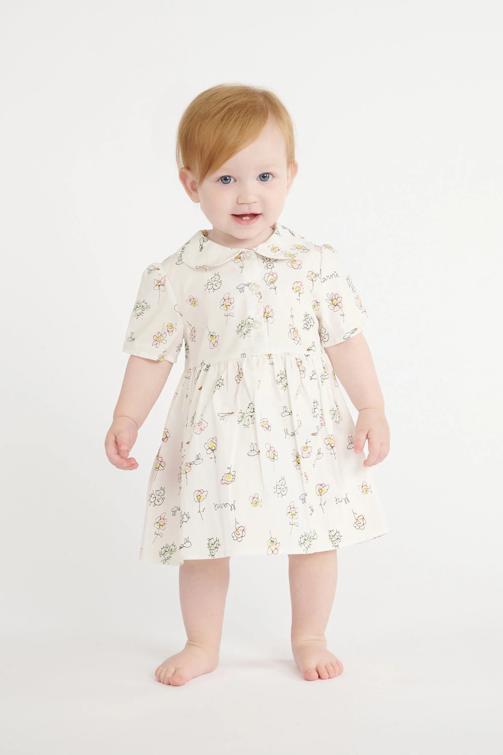 Collard floral print dress Marni