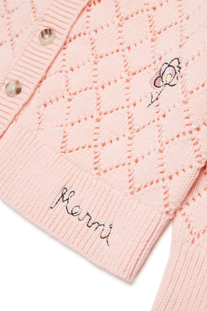 Openwork cardigan with floral embroidery Marni