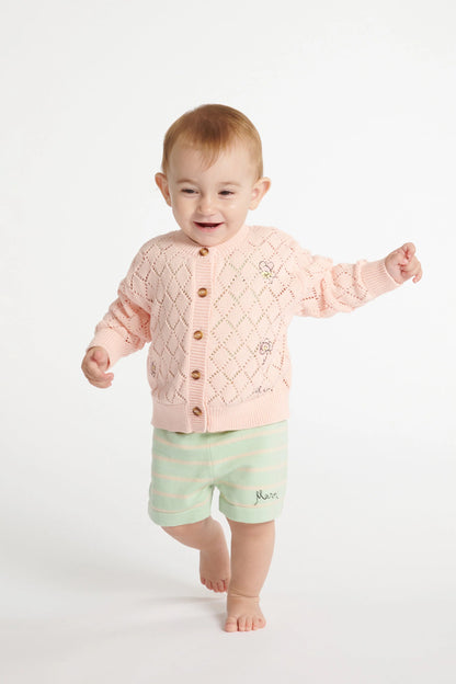 Openwork cardigan with floral embroidery Marni