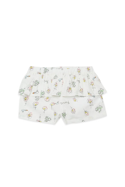 Floral print shorts with ruffles Marni