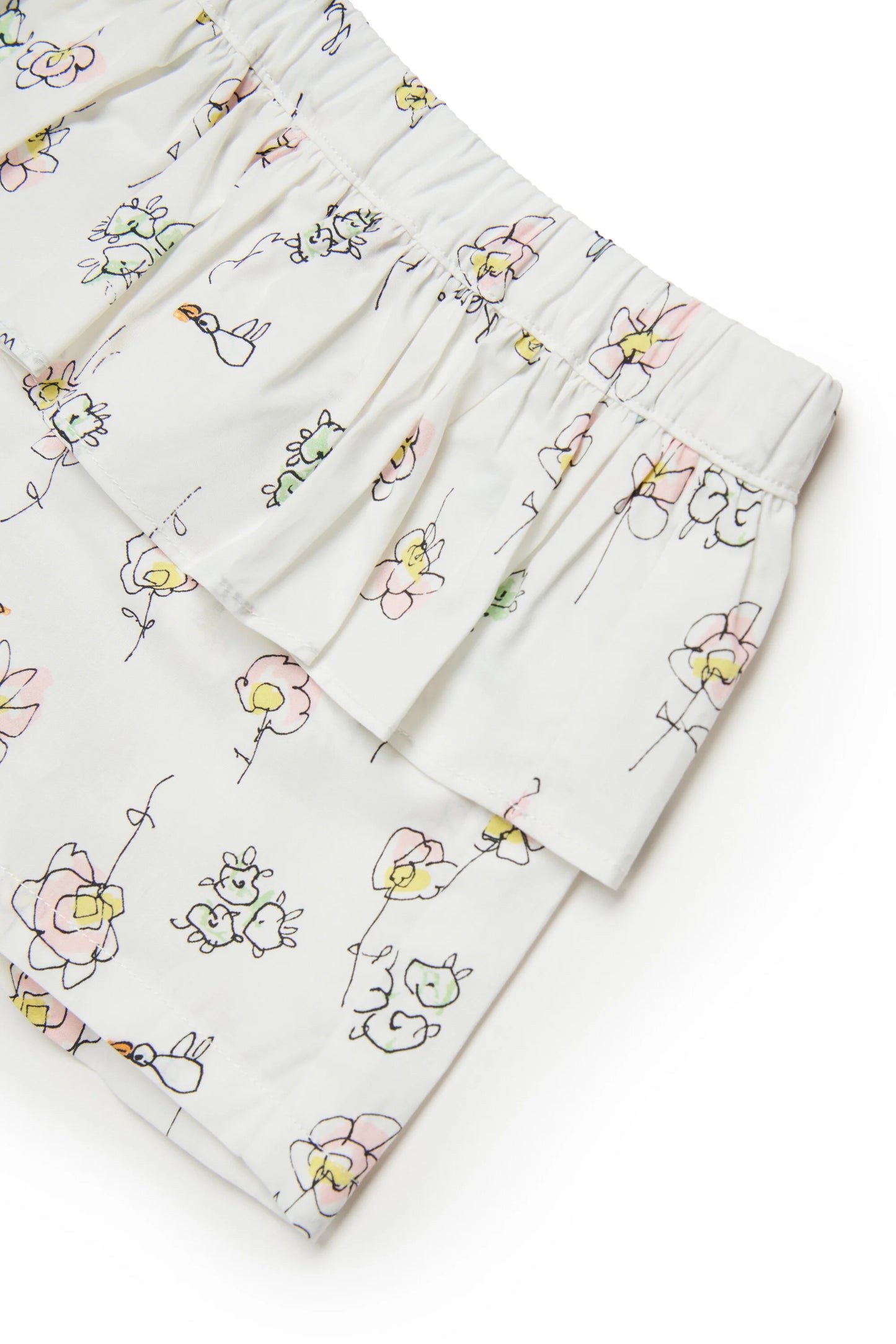 Floral print shorts with ruffles Marni