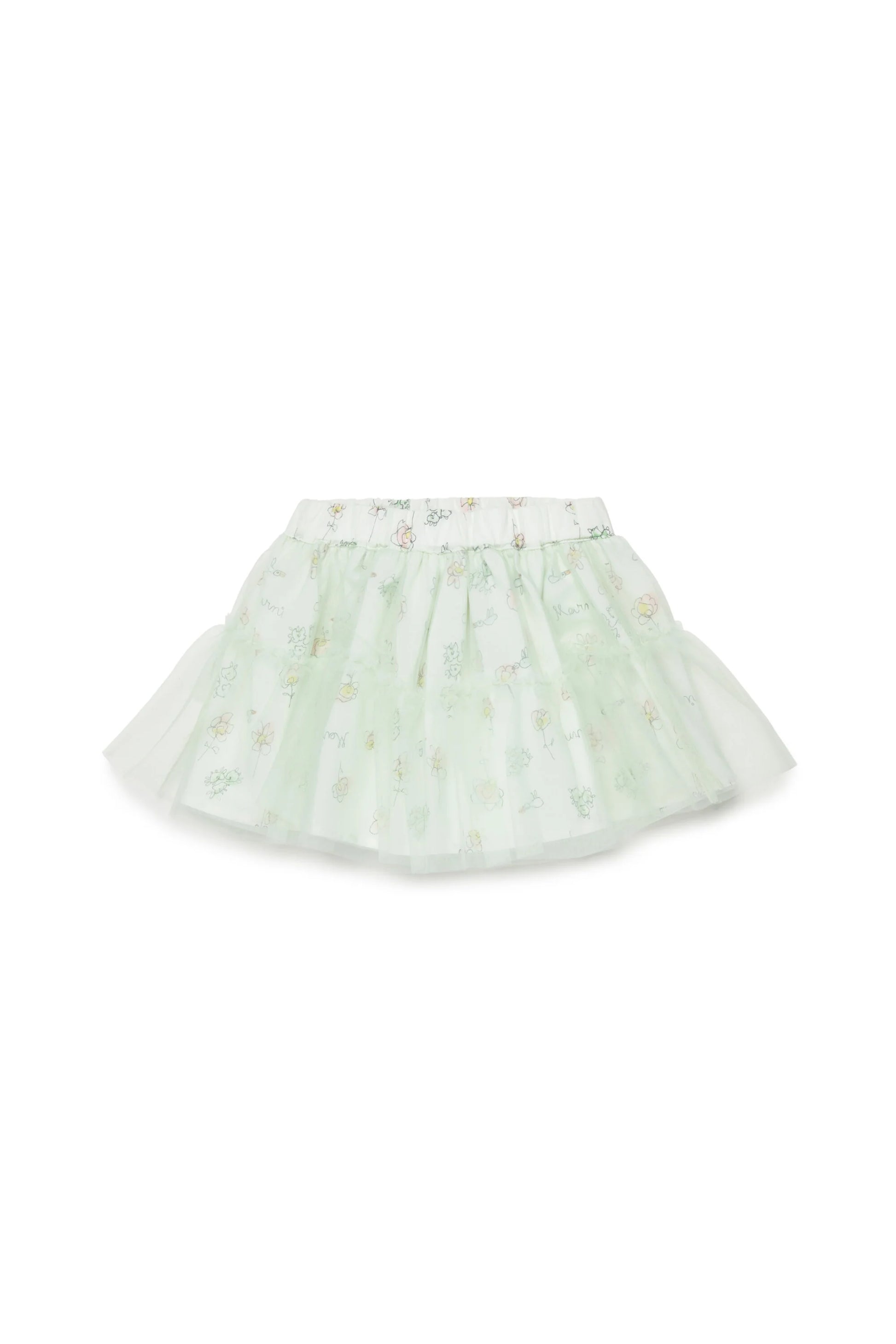 Tulle skirt with floral print Marni