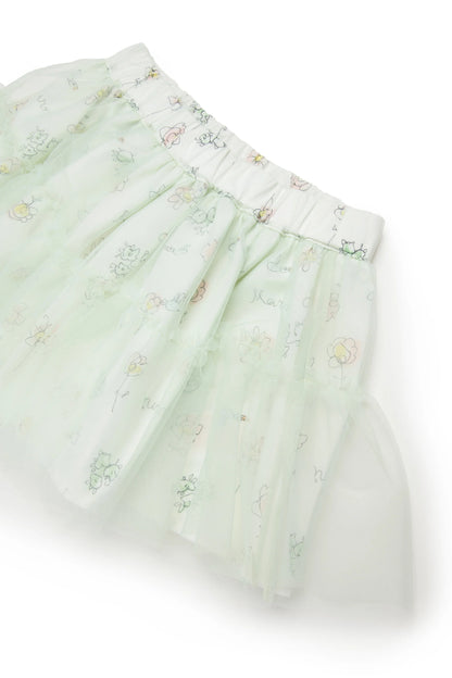 Tulle skirt with floral print Marni