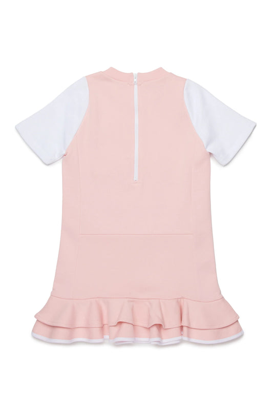 Mini dress with floral embroider