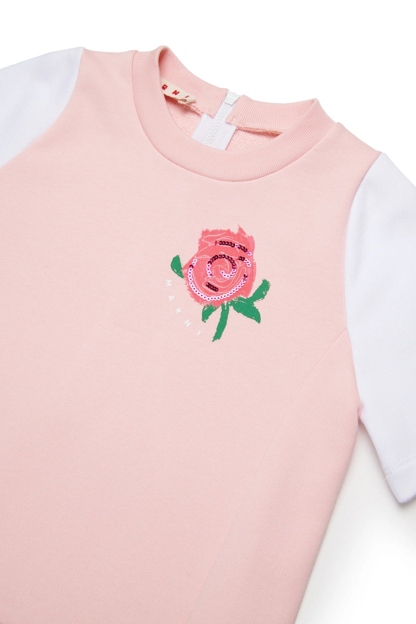 Mini dress with floral embroider