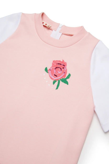 Mini dress with floral embroider