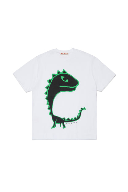 T-shirt with dinosaur print