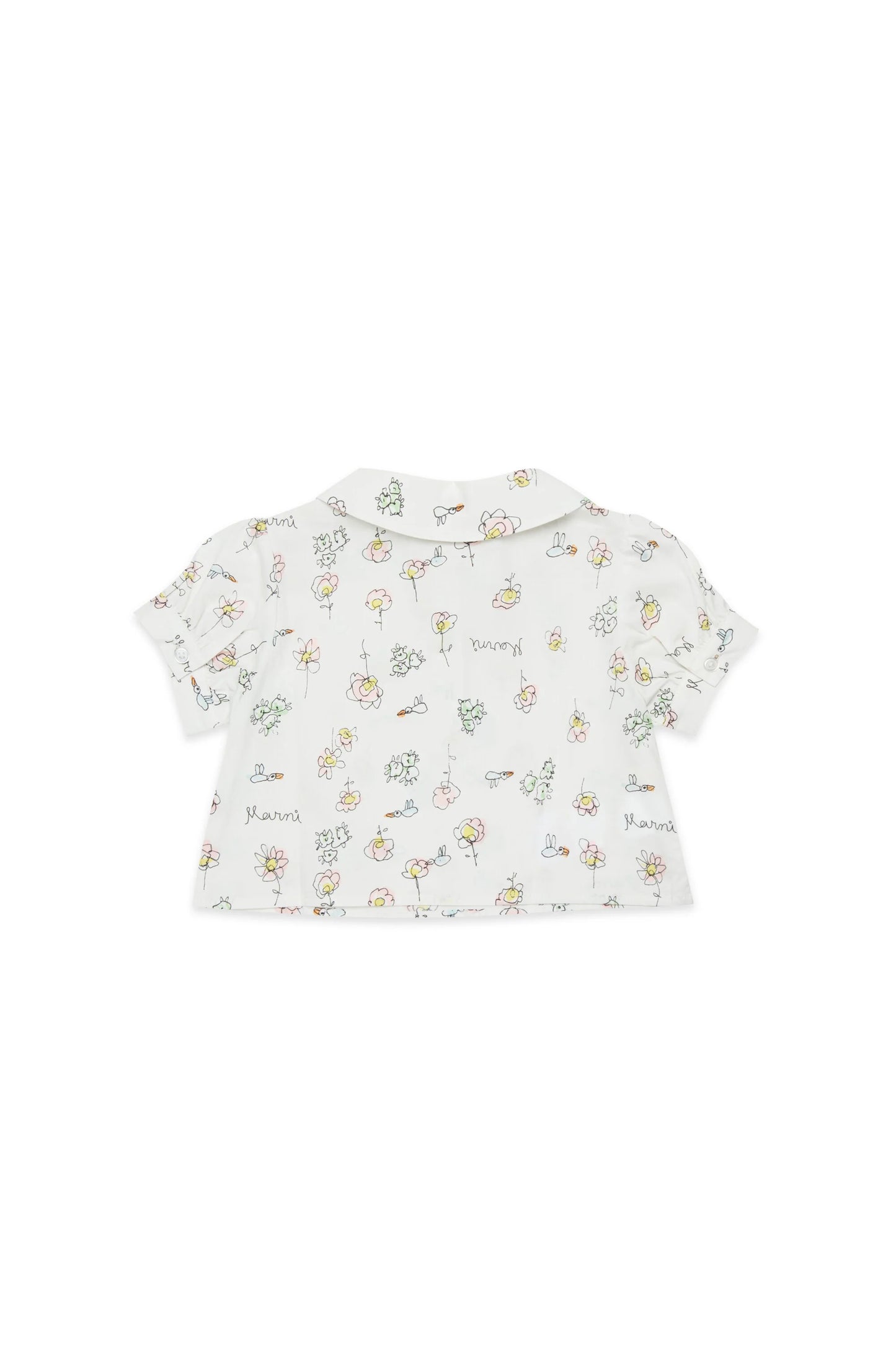 Short-sleeve shirt with floral print Marni