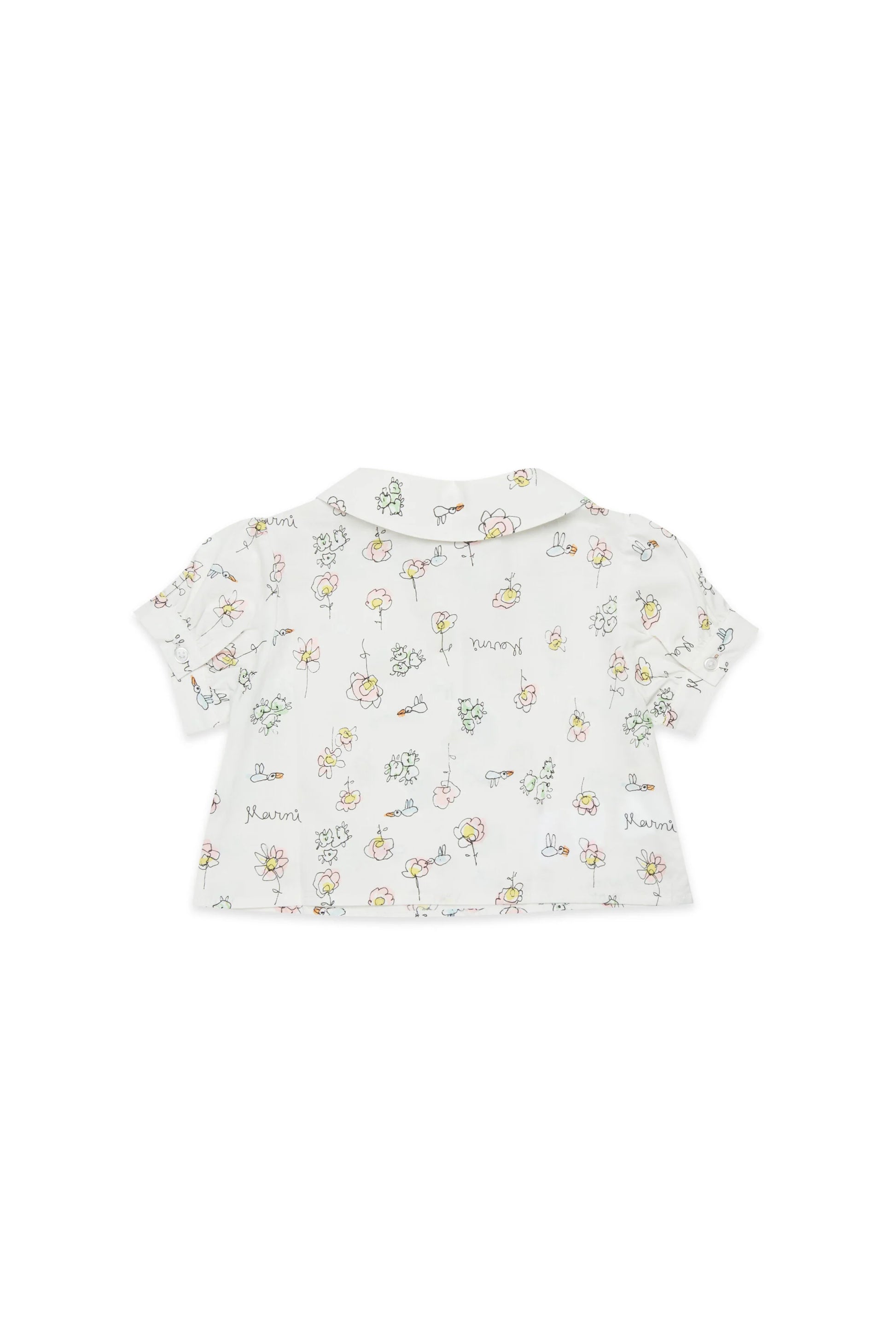 Short-sleeve shirt with floral print Marni