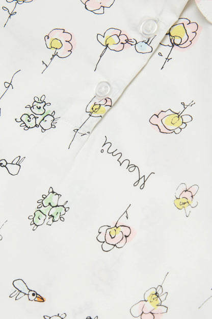Short-sleeve shirt with floral print Marni