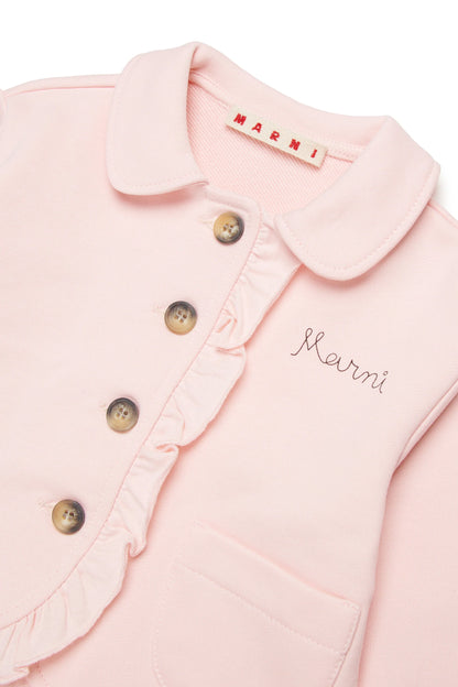 Jacket with ruffles and logo Marni