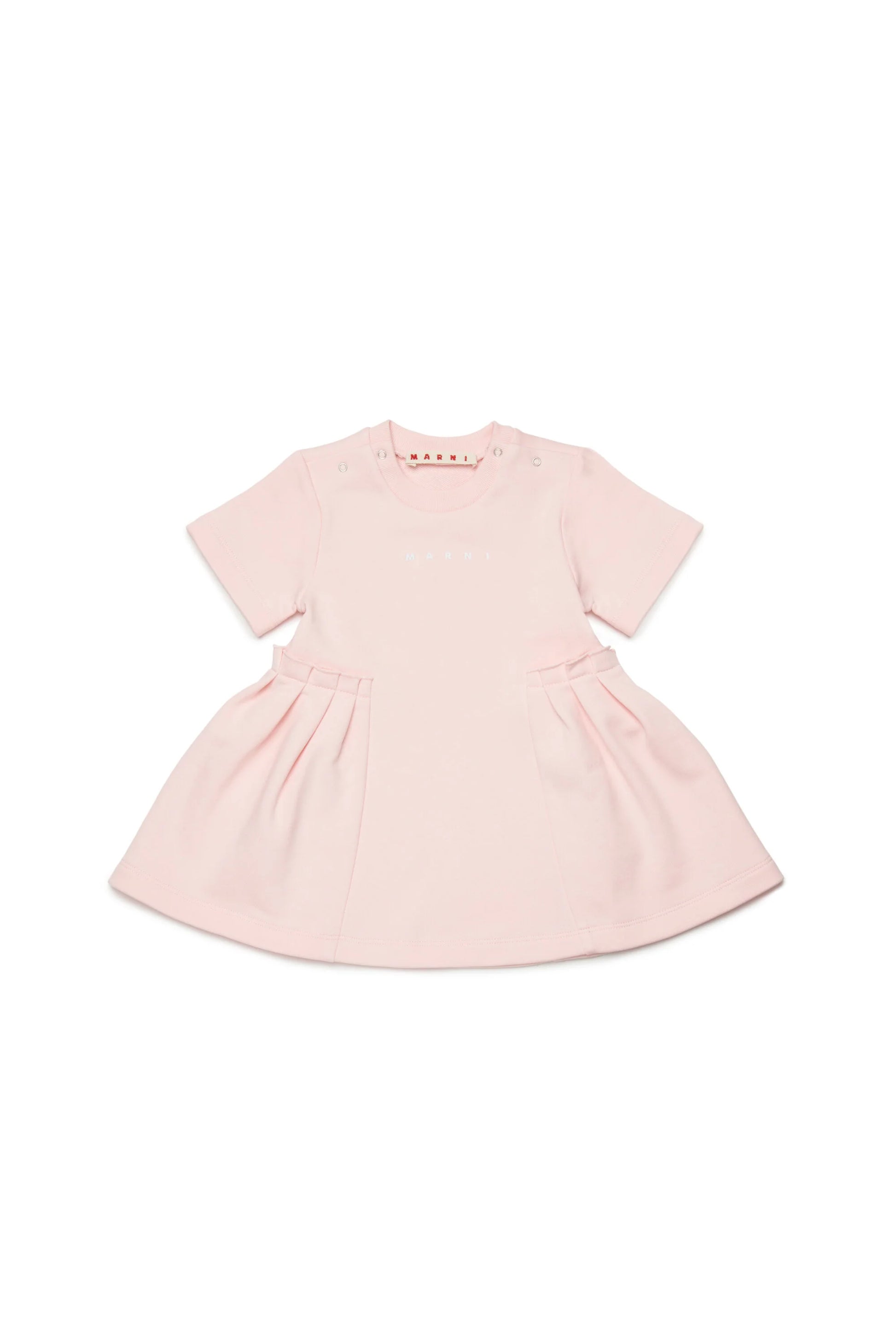 Pleated dress with logo Marni