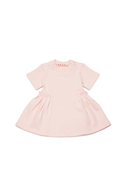 Pleated dress with logo Marni