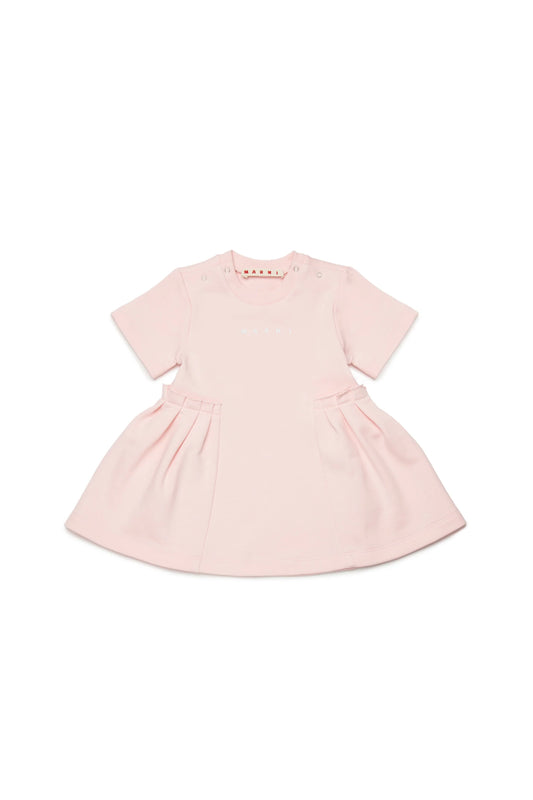 Pleated dress with logo Marni