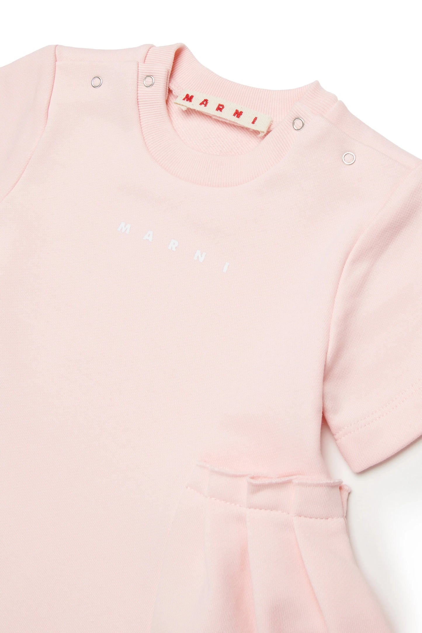 Pleated dress with logo Marni