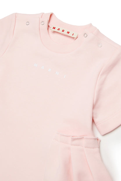 Pleated dress with logo Marni