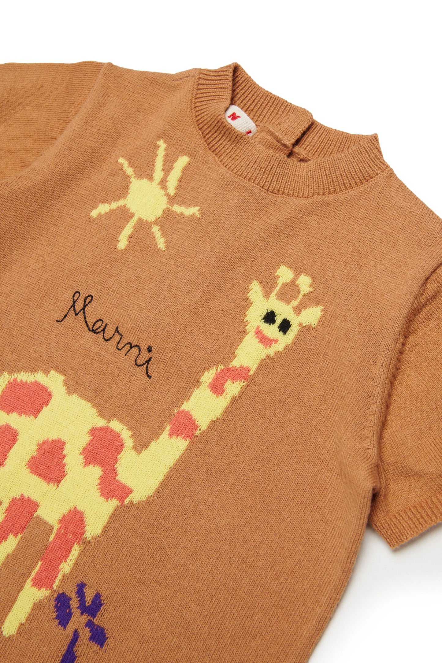 Baby set with giraffe in jacquard fabric Marni