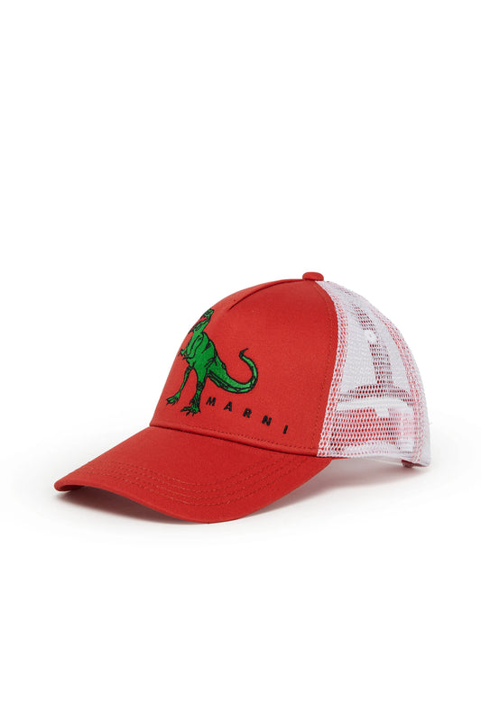 Baseball cap with dinosaur graphic