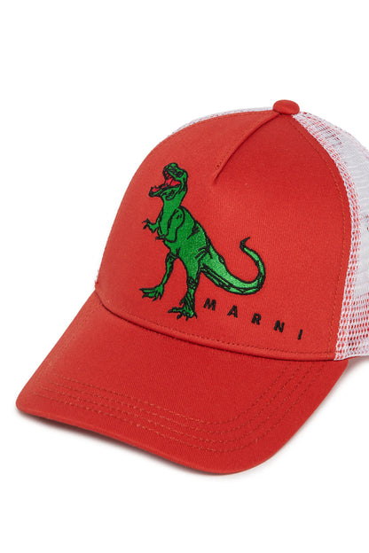 Baseball cap with dinosaur graphic