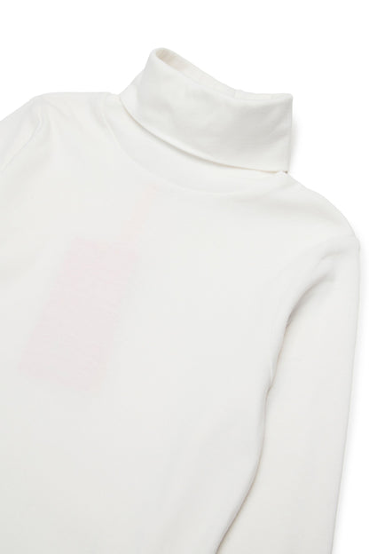 Cotton turtleneck with branded detail